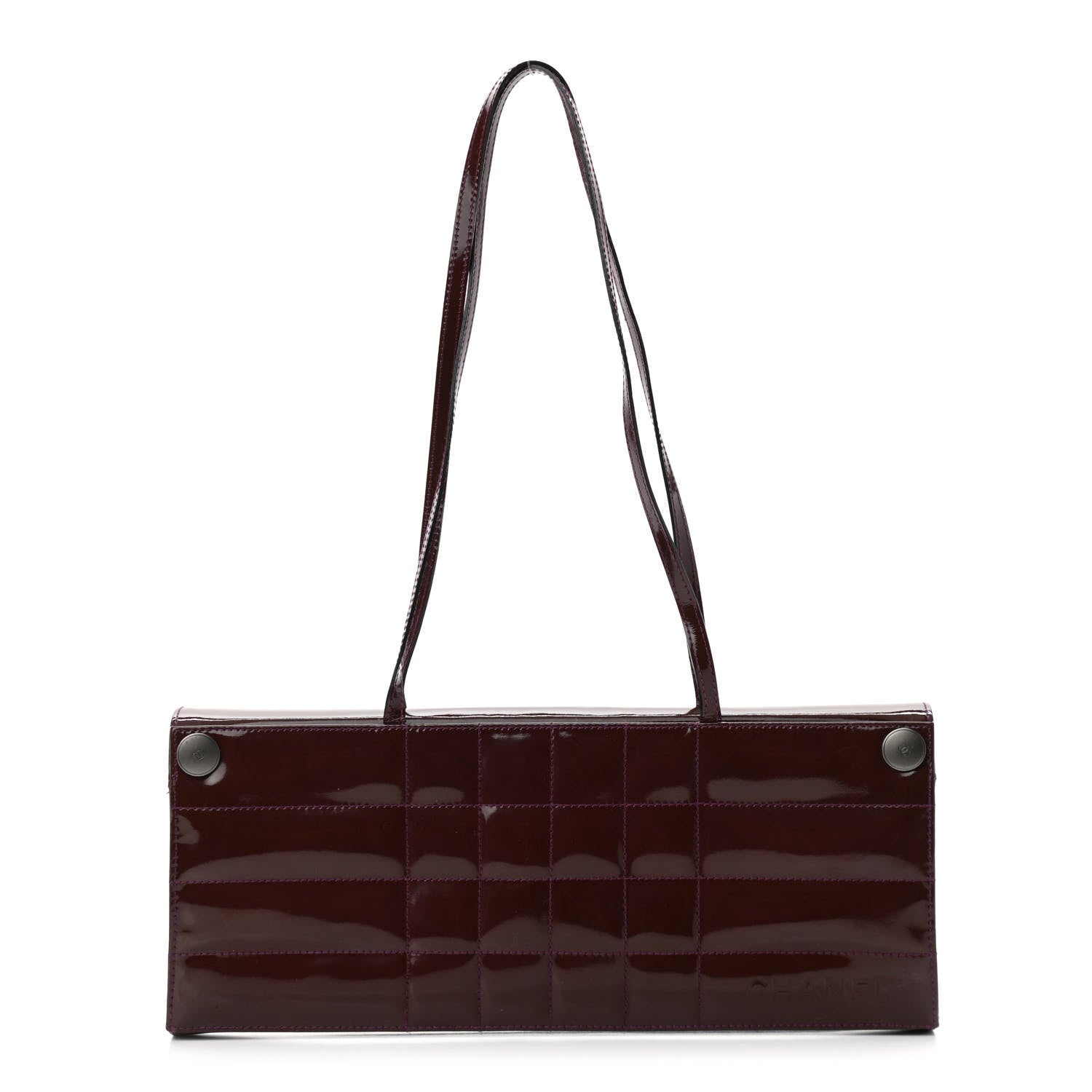 Chanel Patent Chocolate Bar Baguette Red 1 of 12