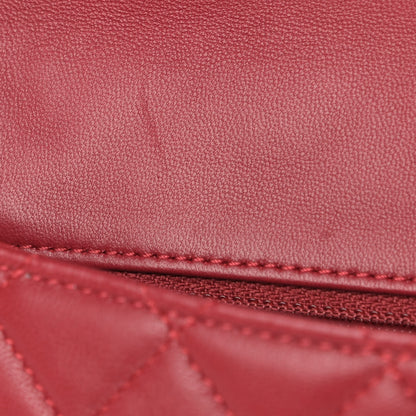 Chanel Lambskin Quilted Small Hula Hoop Flap Red 5 of 6