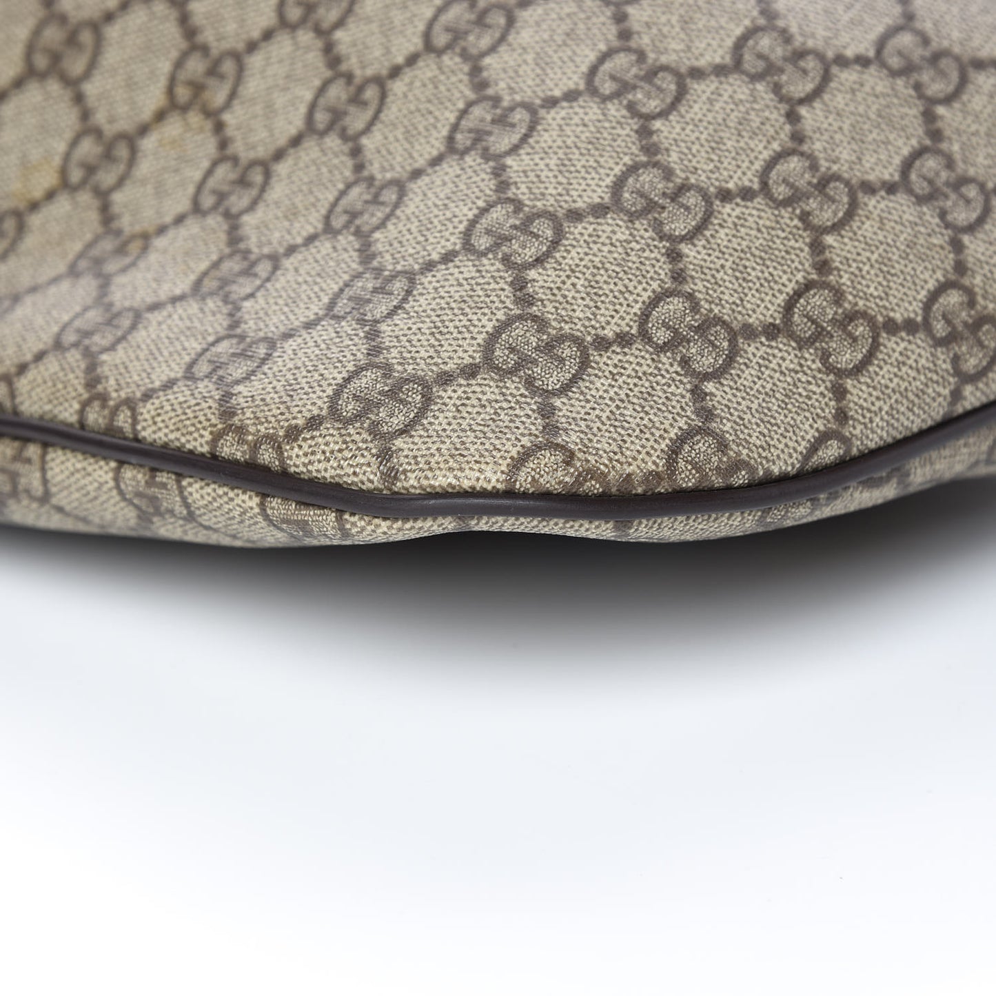 GG Supreme Monogram Belt Bag Dark Brown