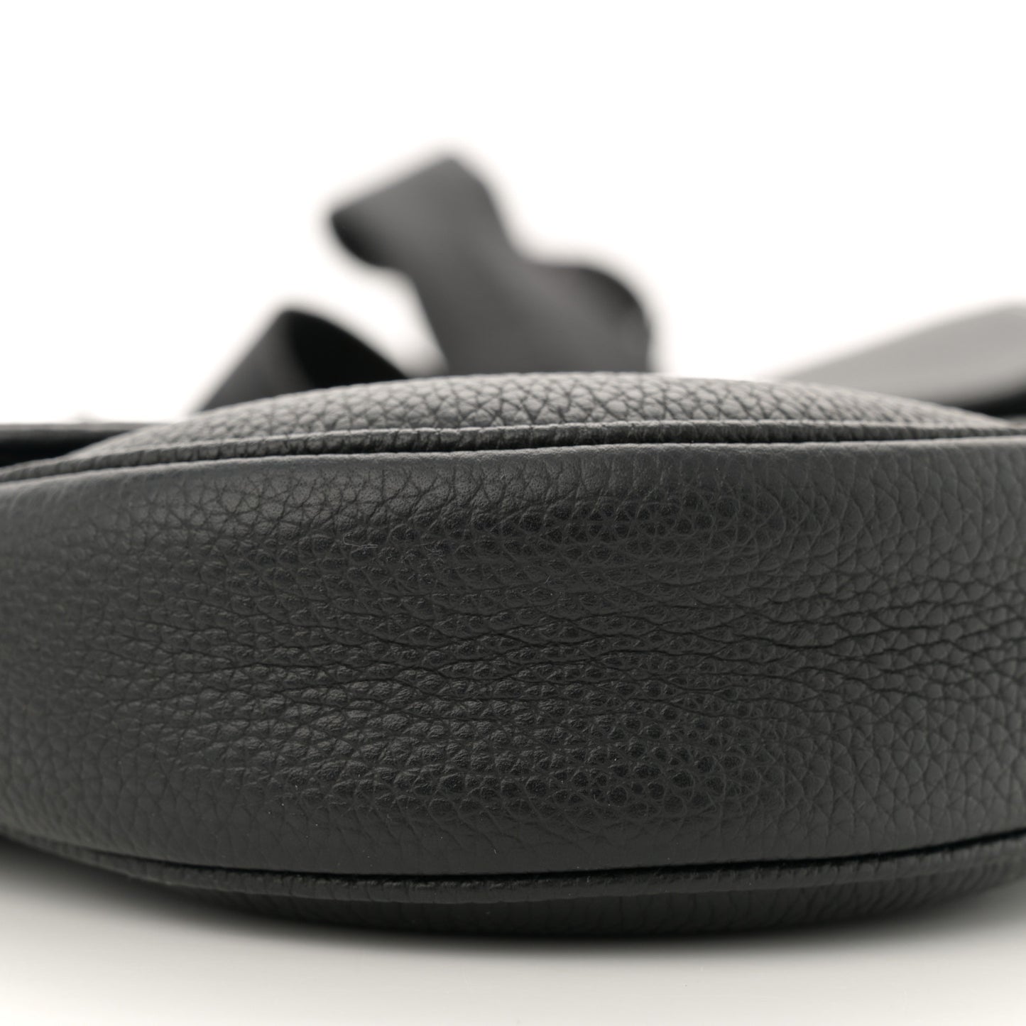 X SHAWN STUSSY Grained Calfskin Bee Saddle Bag Black