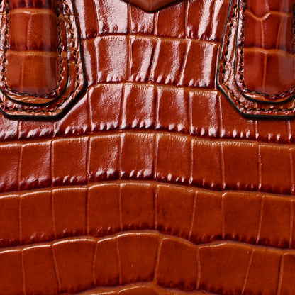 Givenchy Calfskin Crocodile Embossed Mini Antigona Cognac 7 of 10