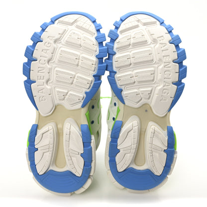 Balenciaga Mesh Nylon Mens Track Sneakers 42 White Green Blue 6 of 9