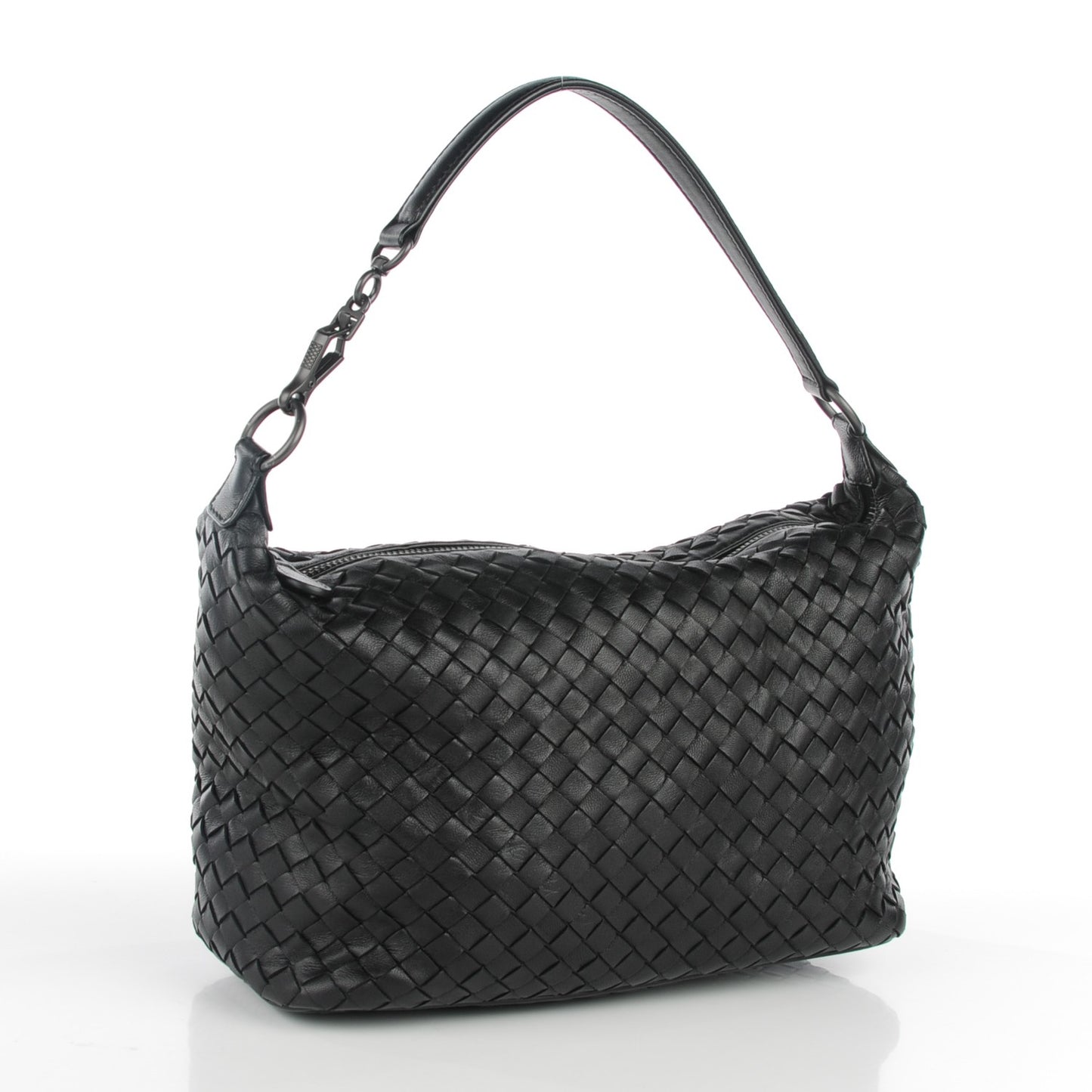 Nappa Intrecciato Small Shoulder Bag Nero Black