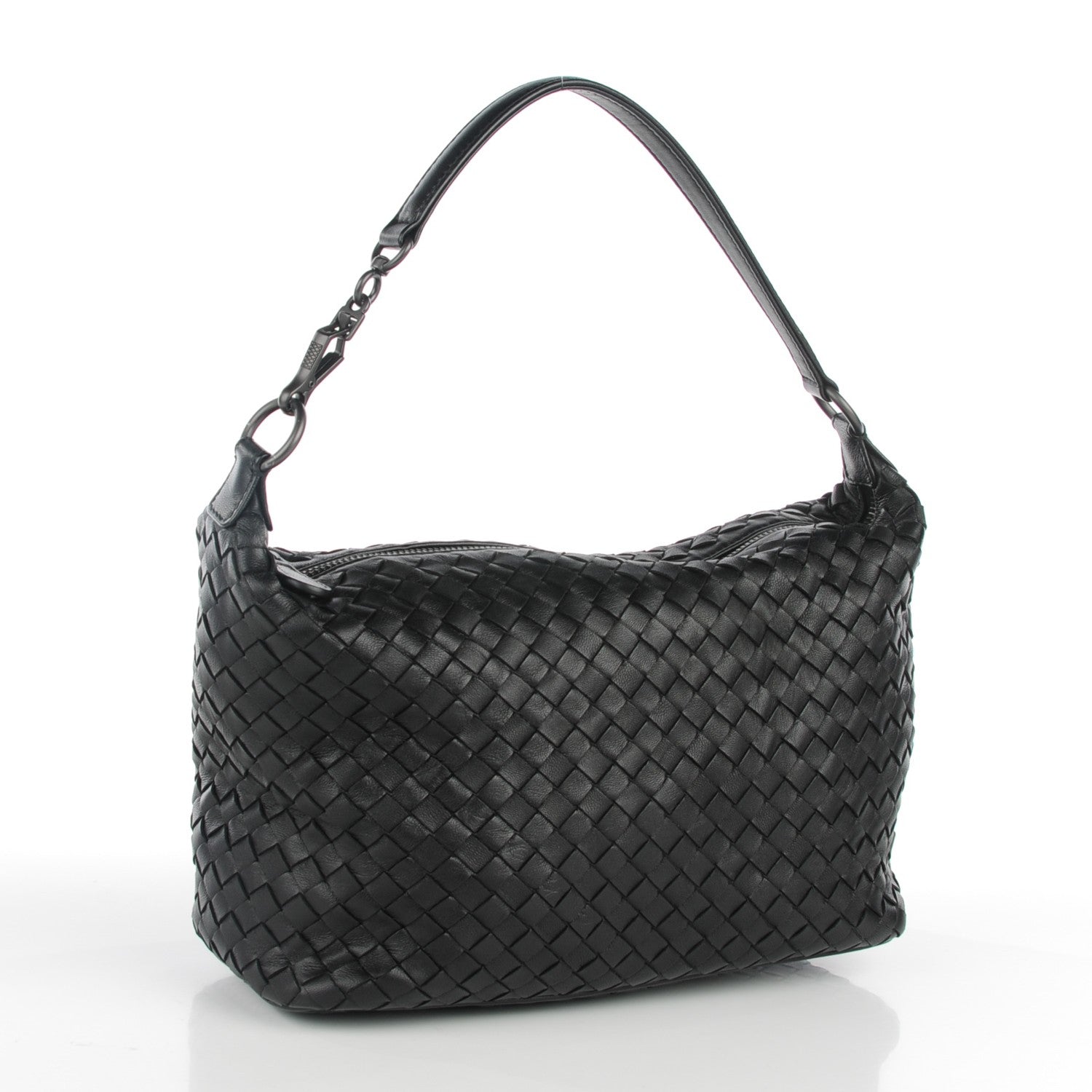 Bottega Veneta Nappa Intrecciato Small Shoulder Bag Nero Black 3 of 7