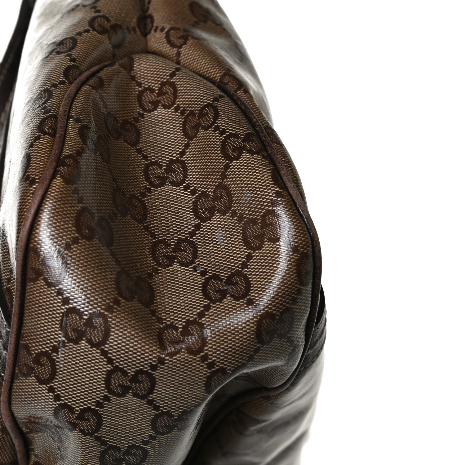 Gucci Crystal Monogram Duchessa Flap Shoulder Bag Dark Brown 6 of 18