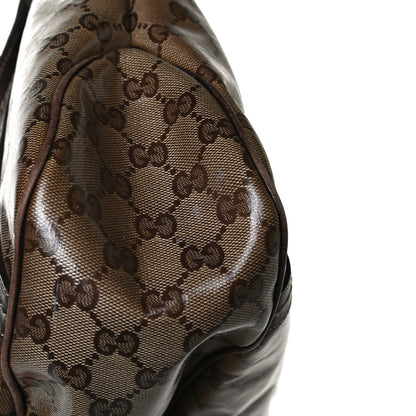Gucci Crystal Monogram Duchessa Flap Shoulder Bag Dark Brown 6 of 18