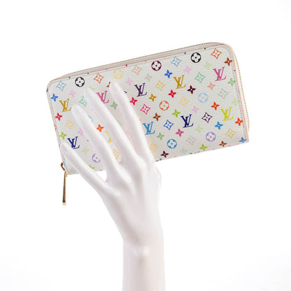 Louis Vuitton Monogram Multicolor Zippy Wallet White Litchi 2 of 7