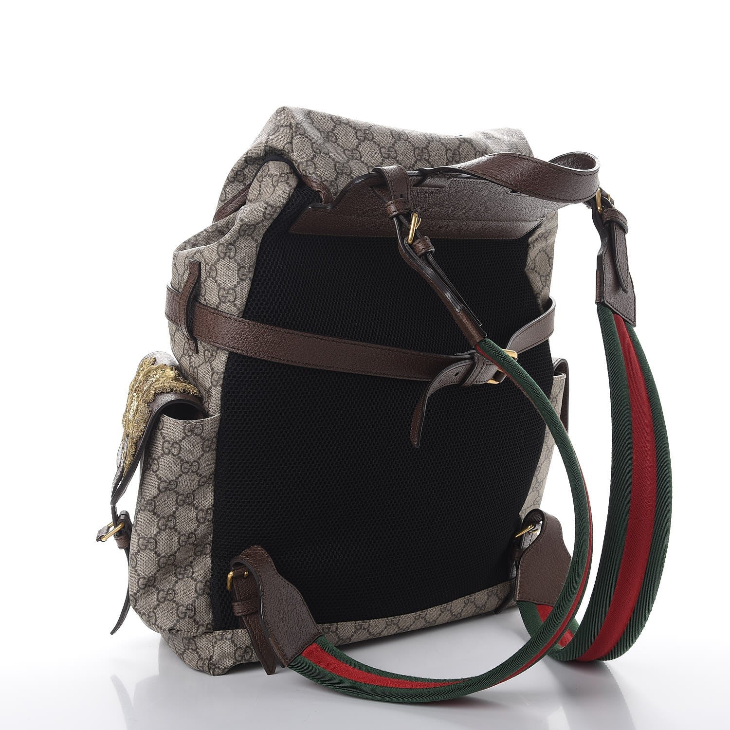 Gucci GG Supreme Monogram Embroidered Flap Backpack 3 of 7
