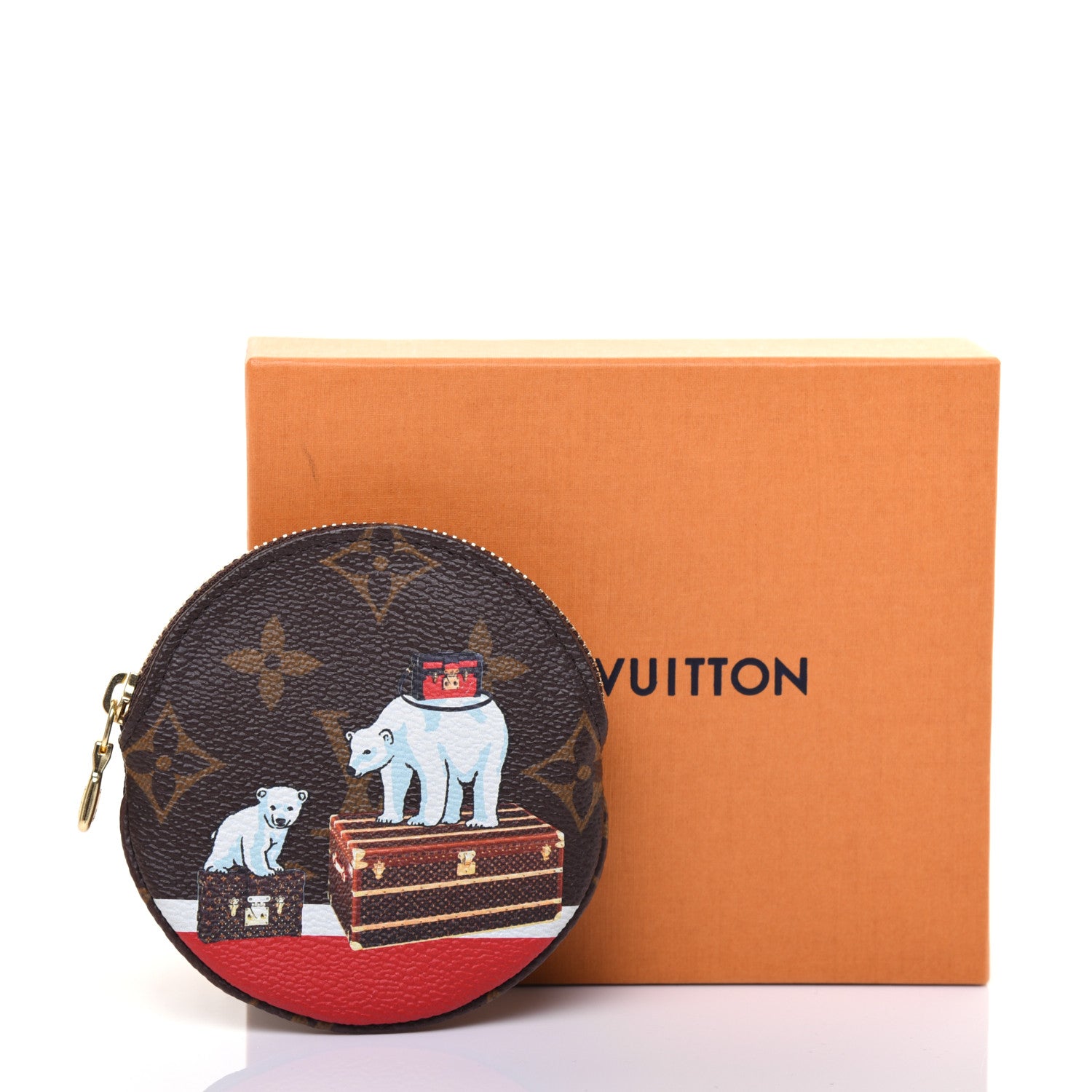 Louis Vuitton Monogram 2017 Christmas Animation Round Coin Purse 11 of 11