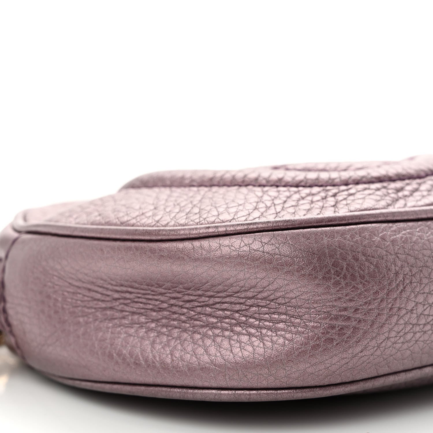 Gucci Metallic Pebbled Calfskin Mini Soho Chain Bag Purple 10 of 11
