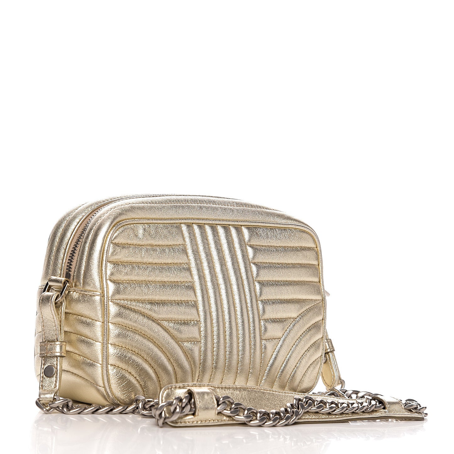 Metallic Nappa Impunture Diagramme Crossbody Pirite