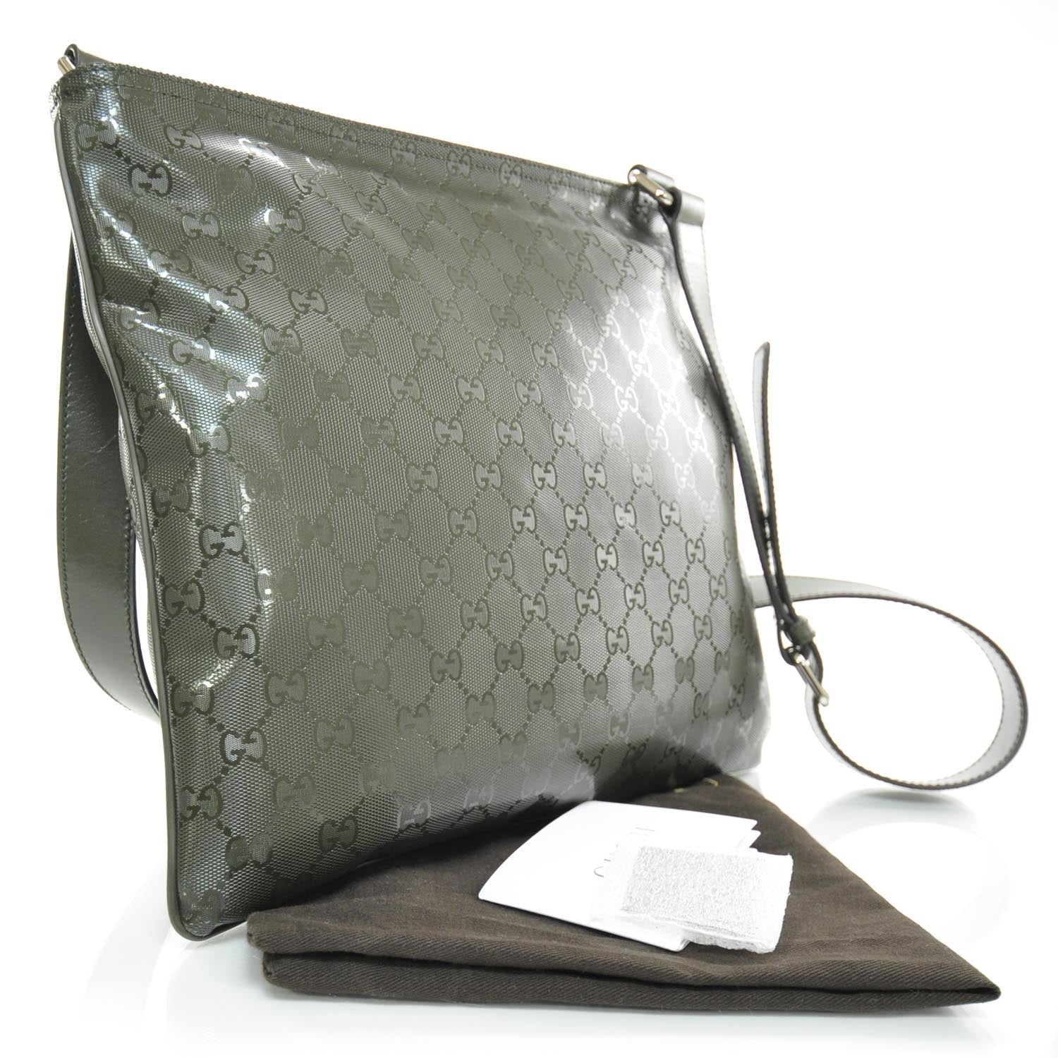Gucci Imprime Monogram Medium Flat Messenger Bag Military 3 of 9