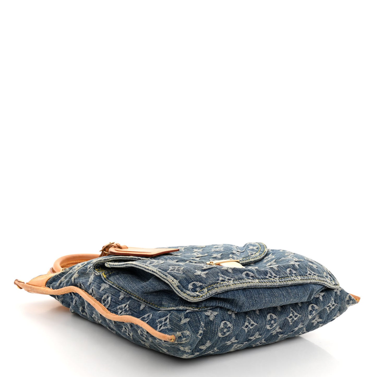 Monogram Denim Sac Plat Blue