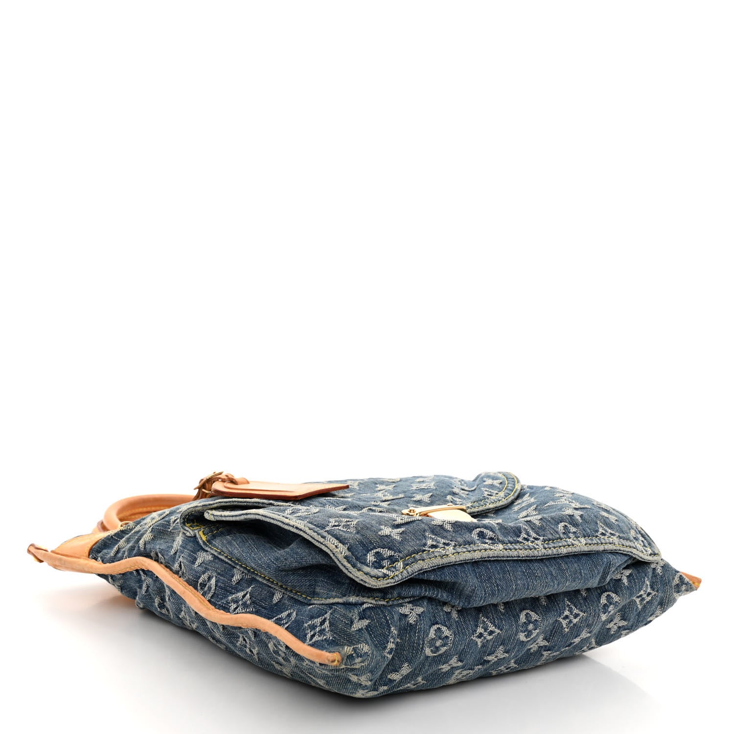 Louis Vuitton Monogram Denim Sac Plat Blue 4 of 14