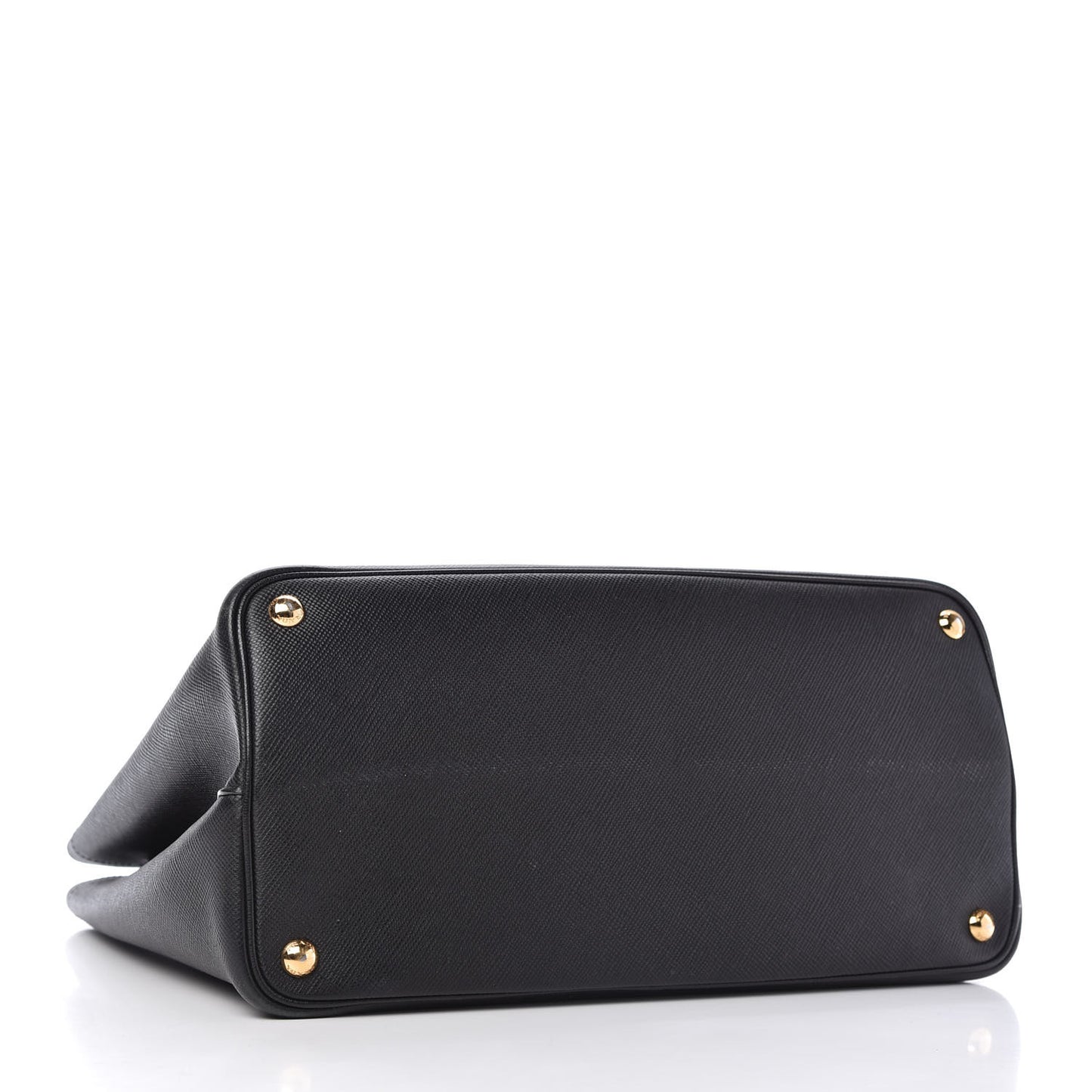 Saffiano Cuir Medium Double Bag Black Fuoco