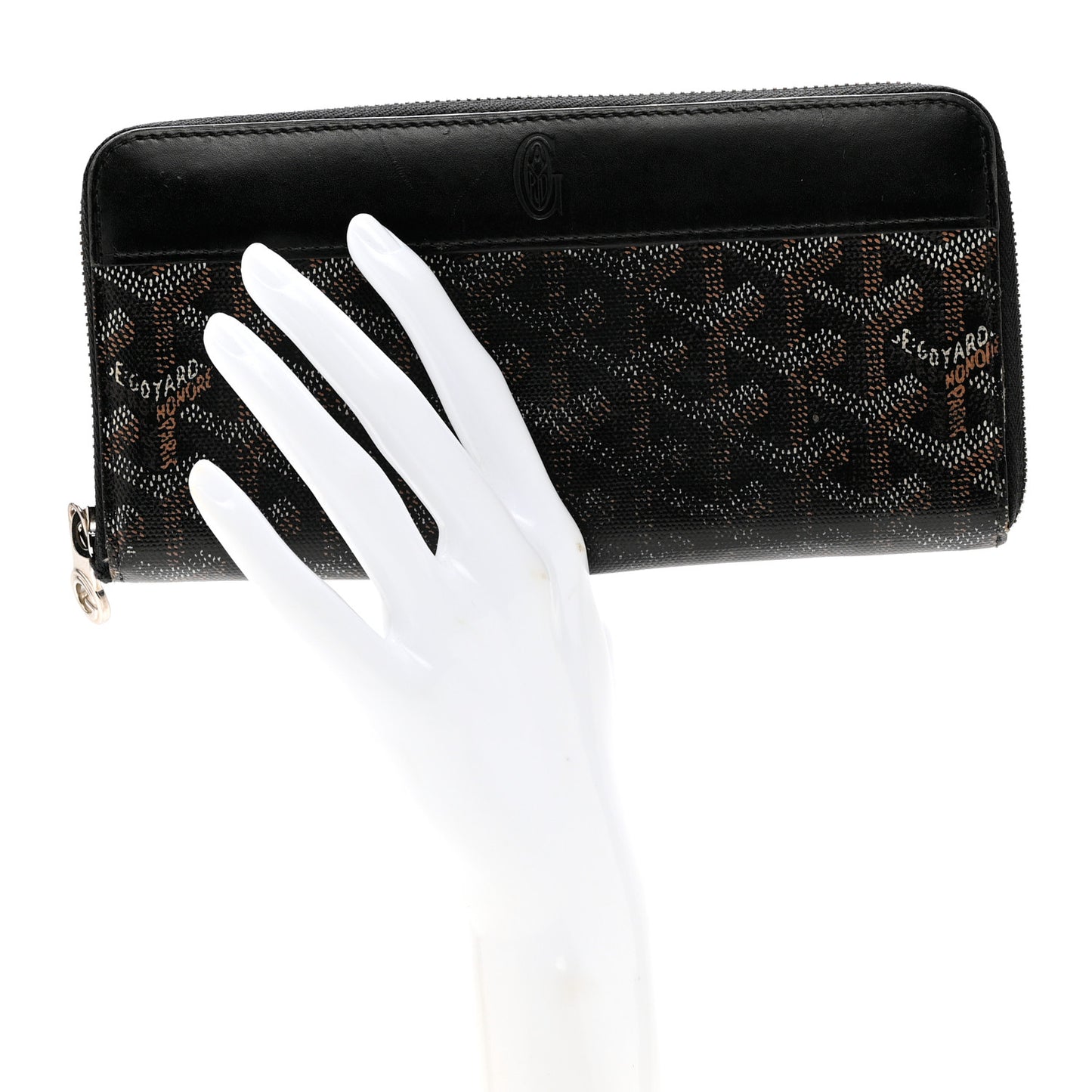 Goyardine Matignon Zip Around GM Wallet Black