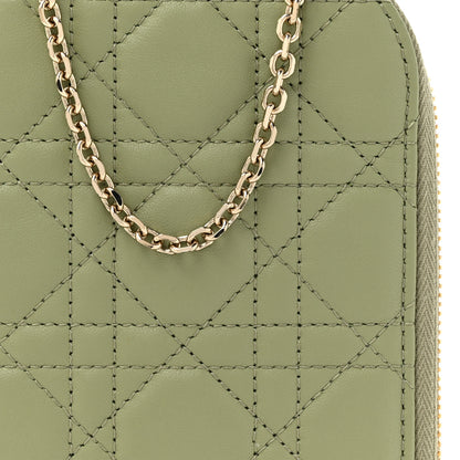 Christian Dior Lambskin Cannage Lady Dior Phone Holder Green 8 of 11