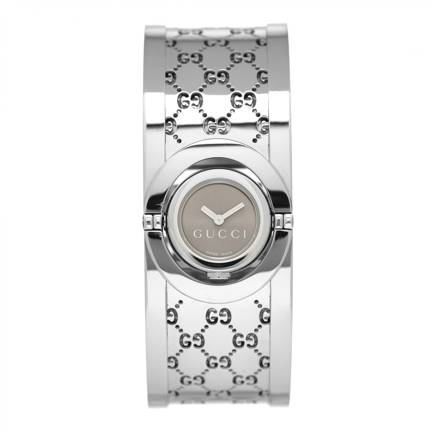 Gucci Stainless Steel 23mm Twirl Quartz Watch Brown 1 of 4