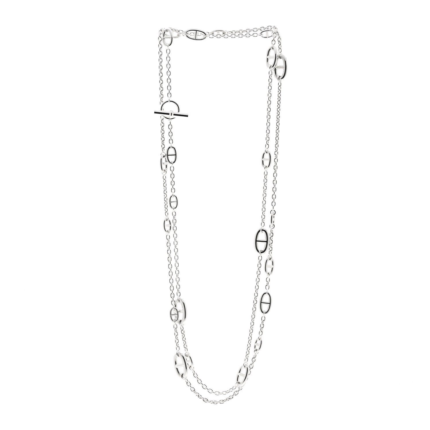 Hermes Sterling Silver Farandole Necklace 160 3 of 6