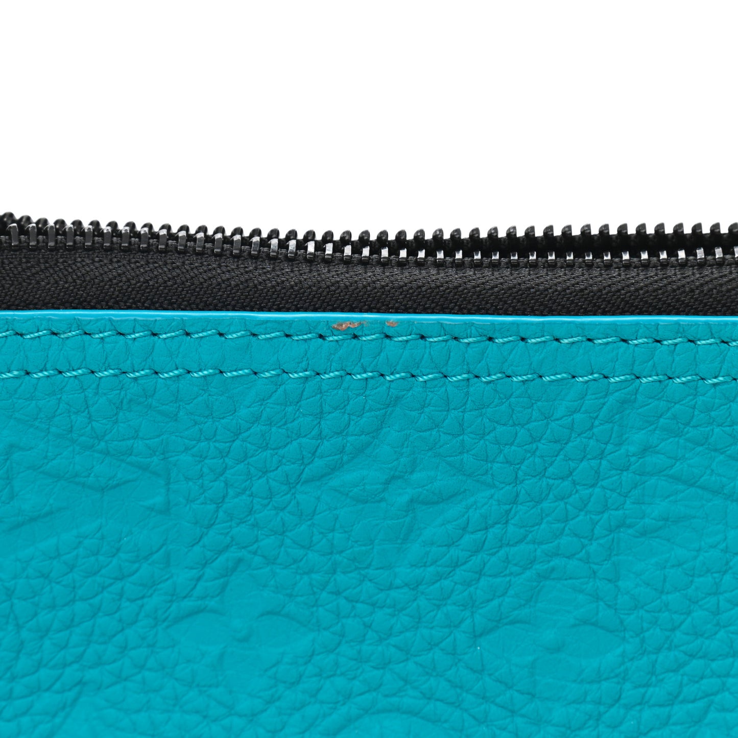 Taurillon Monogram Triangle Messenger Turquoise