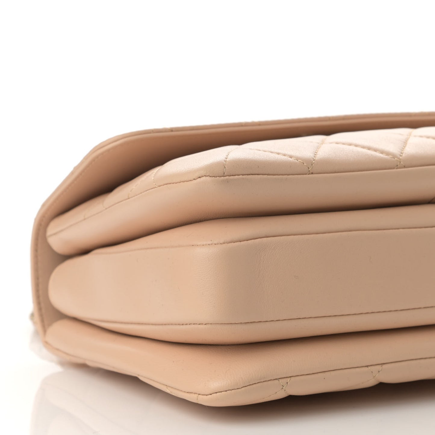 Lambskin Quilted Small Trendy CC Dual Handle Flap Bag Beige