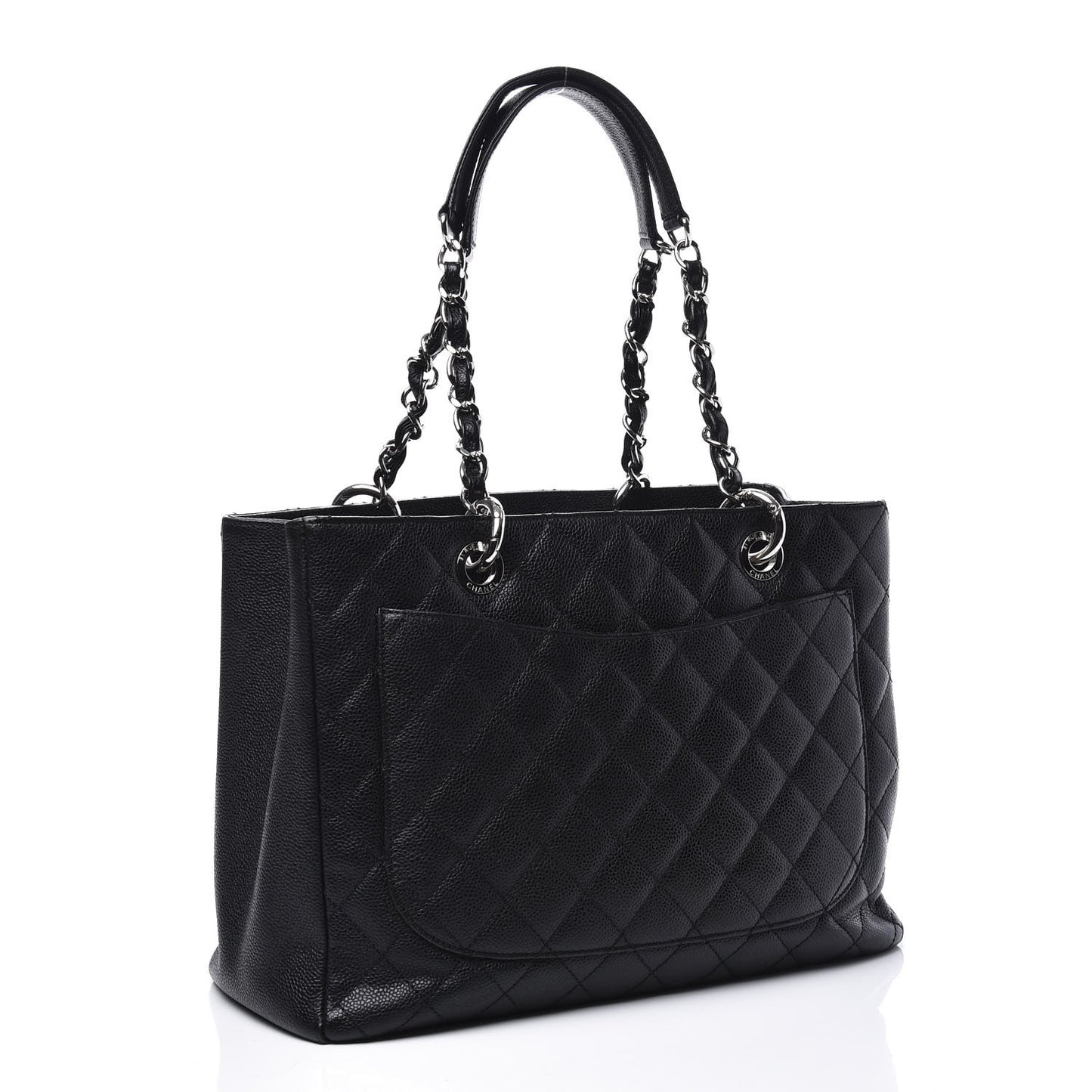Caviar Quilted Grand Shopping Tote GST Black