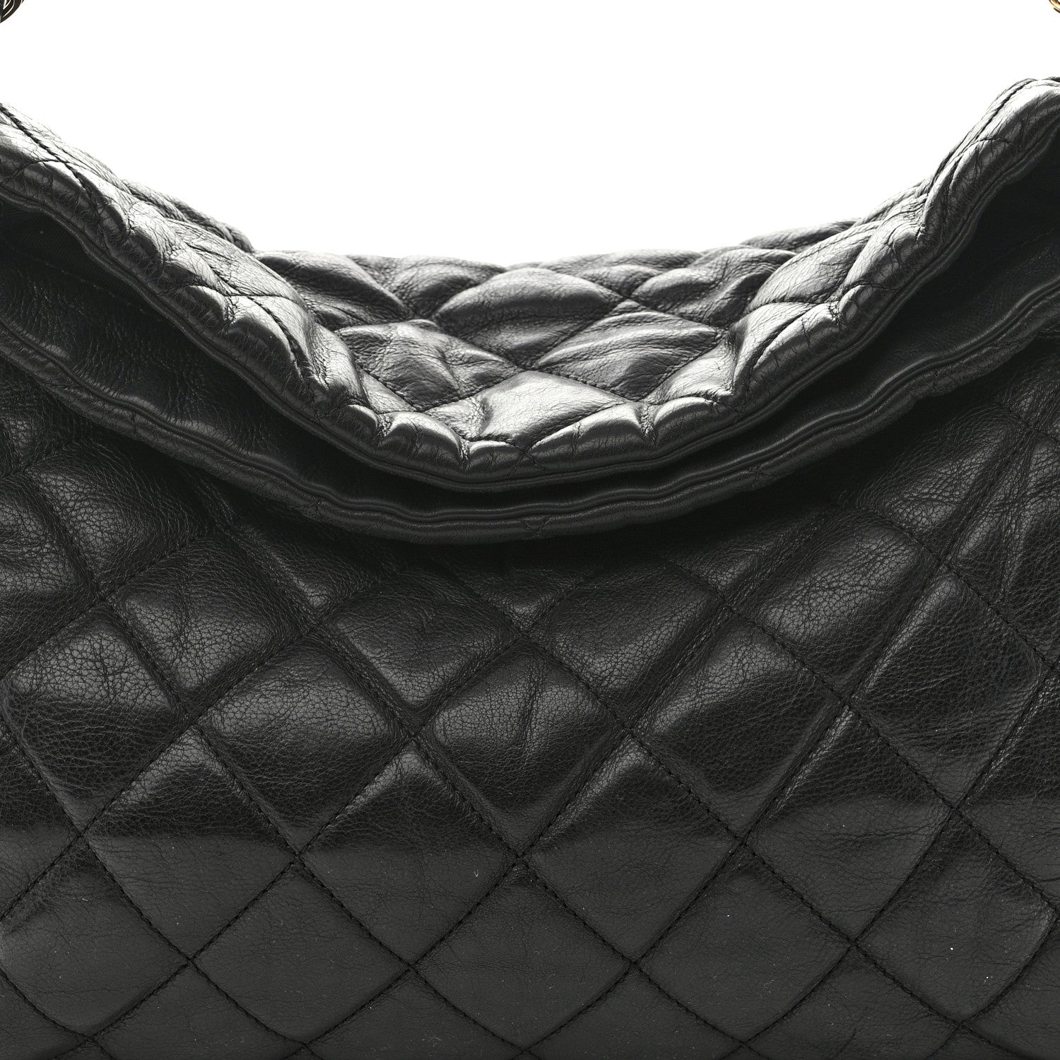 Chanel Calfskin Quilted Medium Chain Me Hobo Black 8 of 10