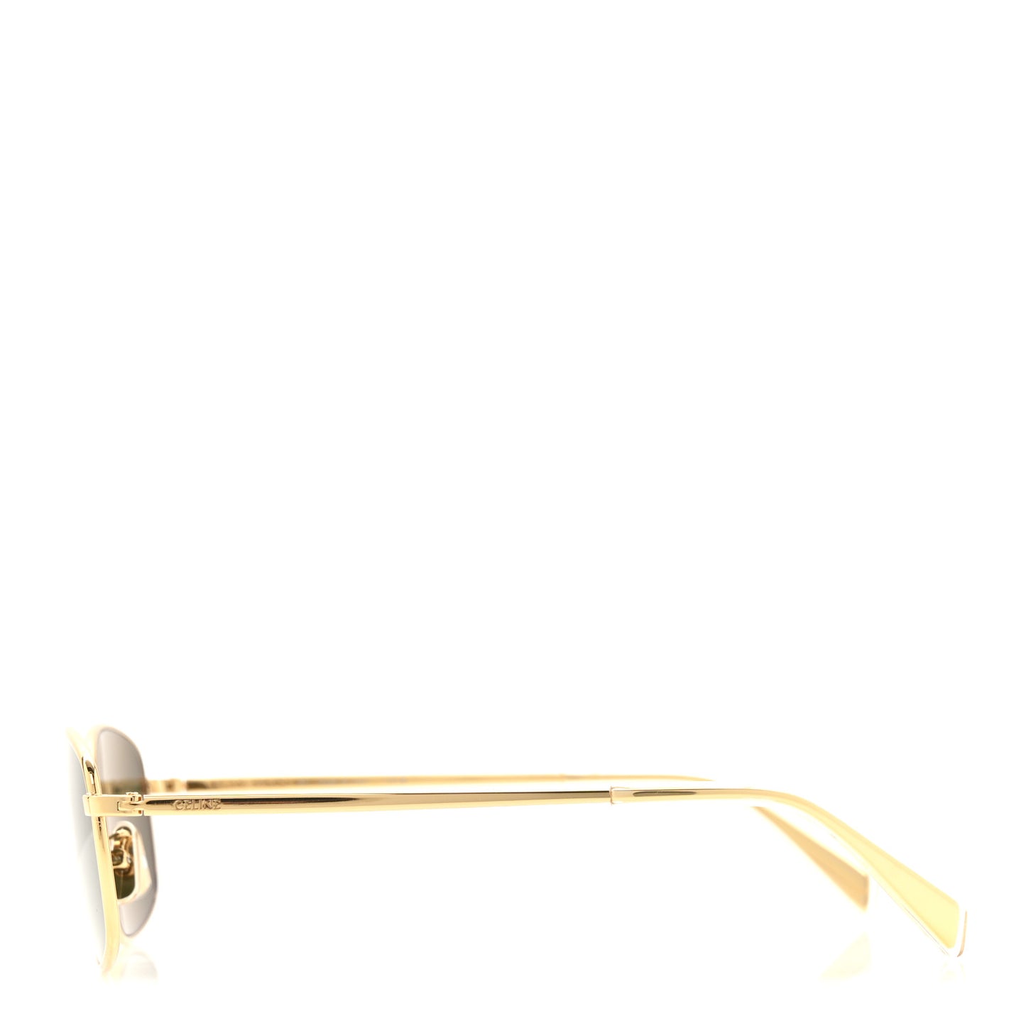 Metal Rhinestone Sunglasses CL40285U Gold