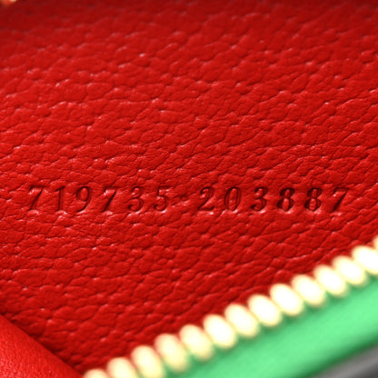 Gucci Textured Dollar Calfskin Retro Interlocking G Fruttini Strawberry Coin Case Bag Charm Key Holder 7 of 8