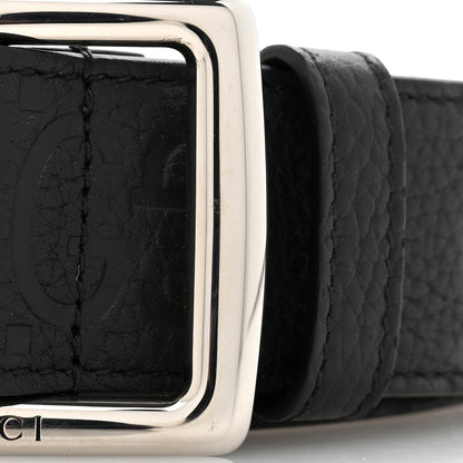 Gucci Piuma Calfskin Jumbo GG Embossed 35mm Belt 80 32 Black 7 of 7