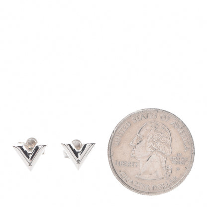 Louis Vuitton Essential V Stud Earrings Silver 2 of 5