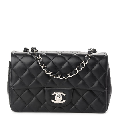 Chanel Lambskin Quilted Mini Rectangular Flap Black 1 of 9