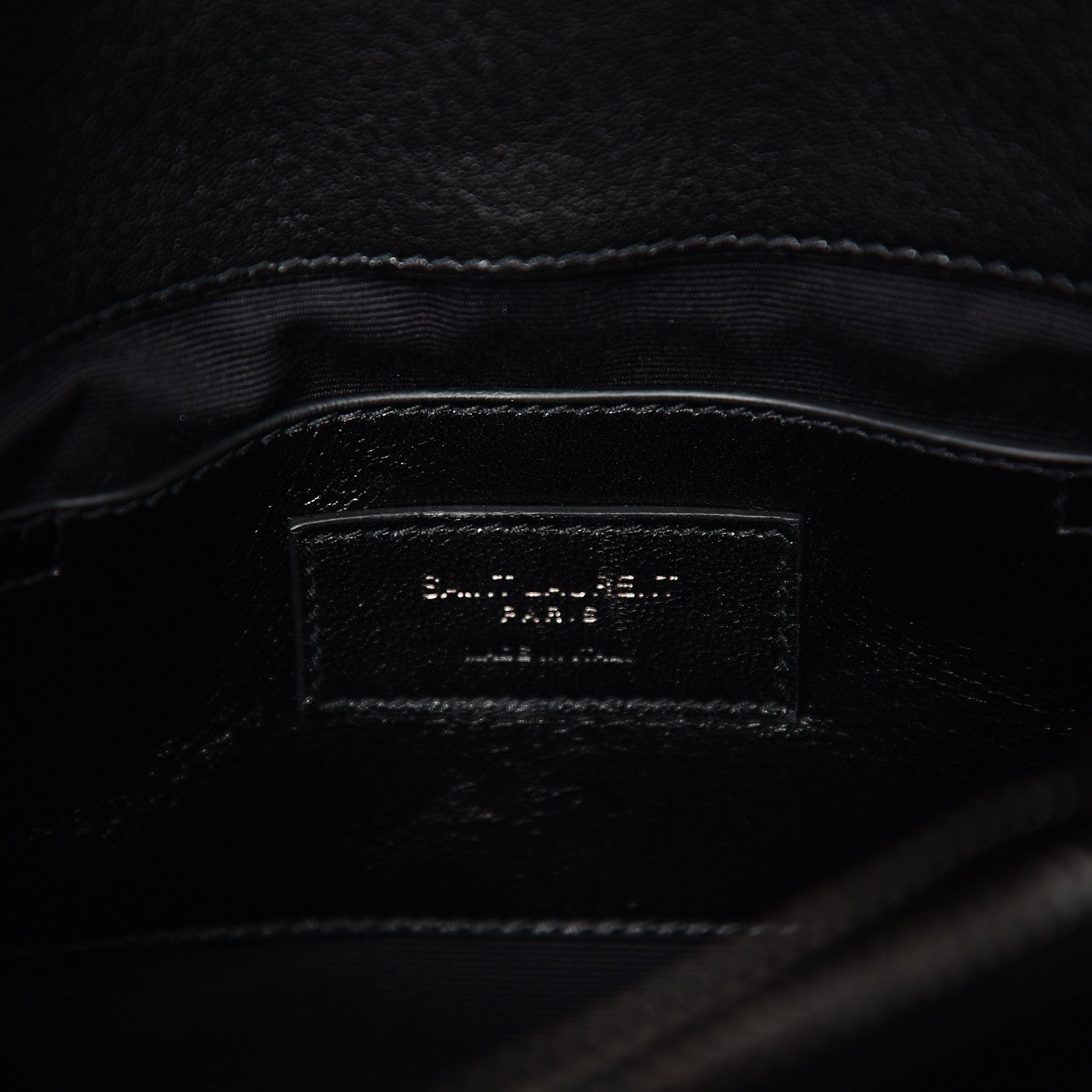 Saint Laurent Sheepskin Matelasse Chevron Monogram Medium College Bag Black 7 of 9