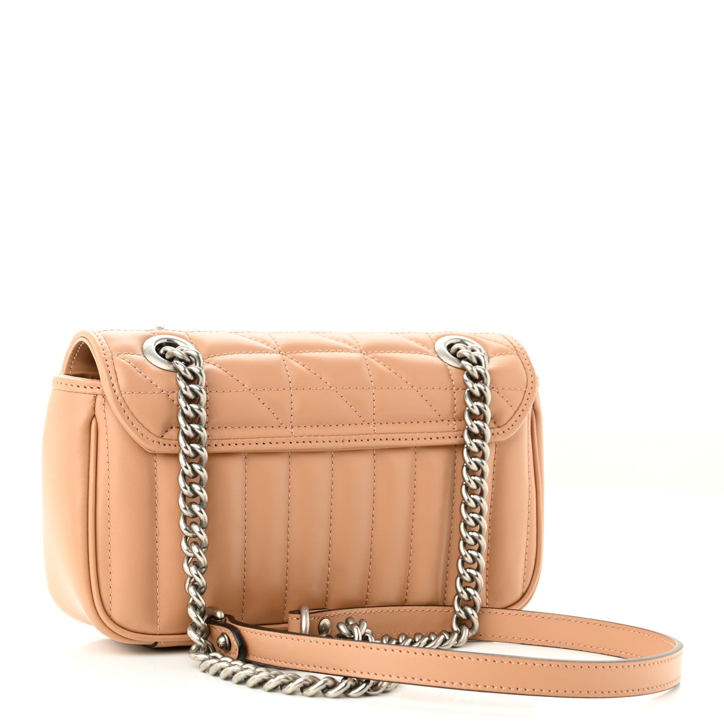 Calfskin Matelasse Aria Mini GG Marmont Shoulder Bag Camelia