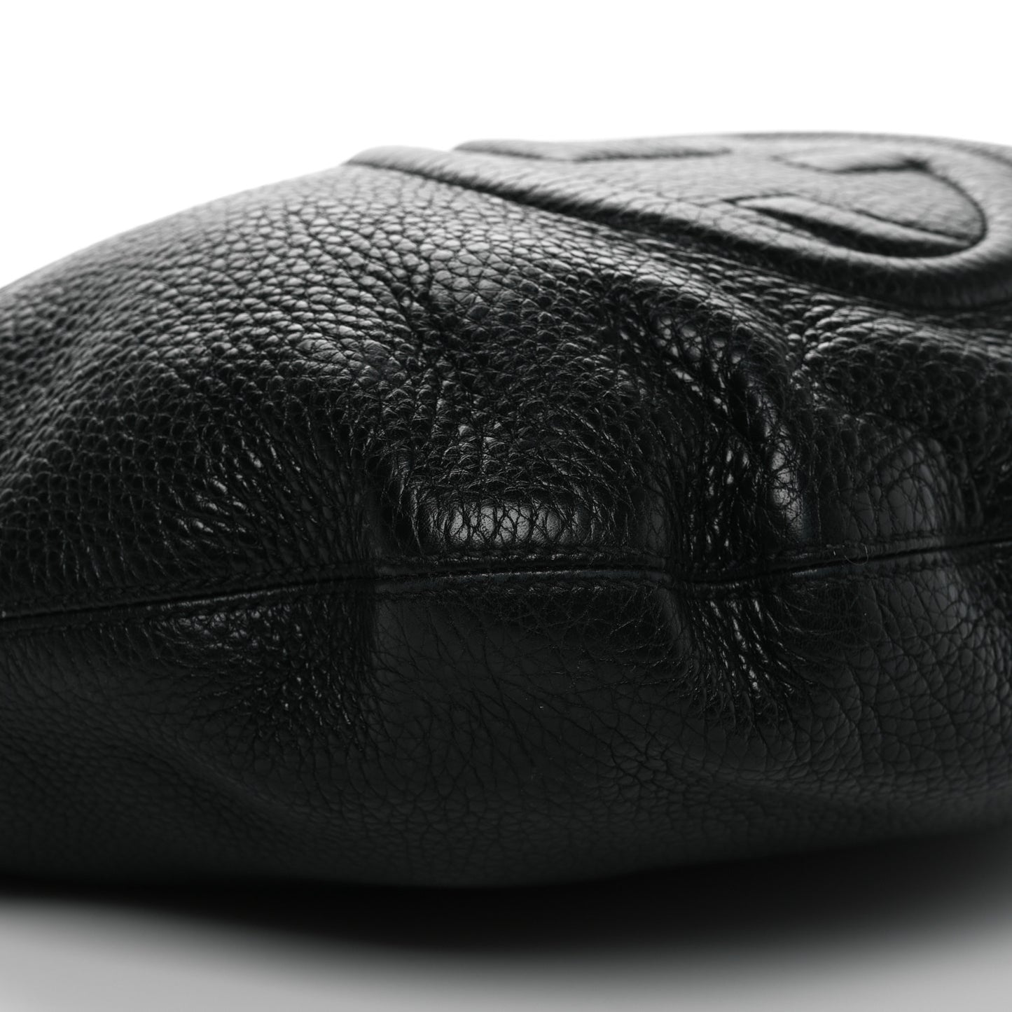 Pebbled Calfskin Medium Soho Hobo Black