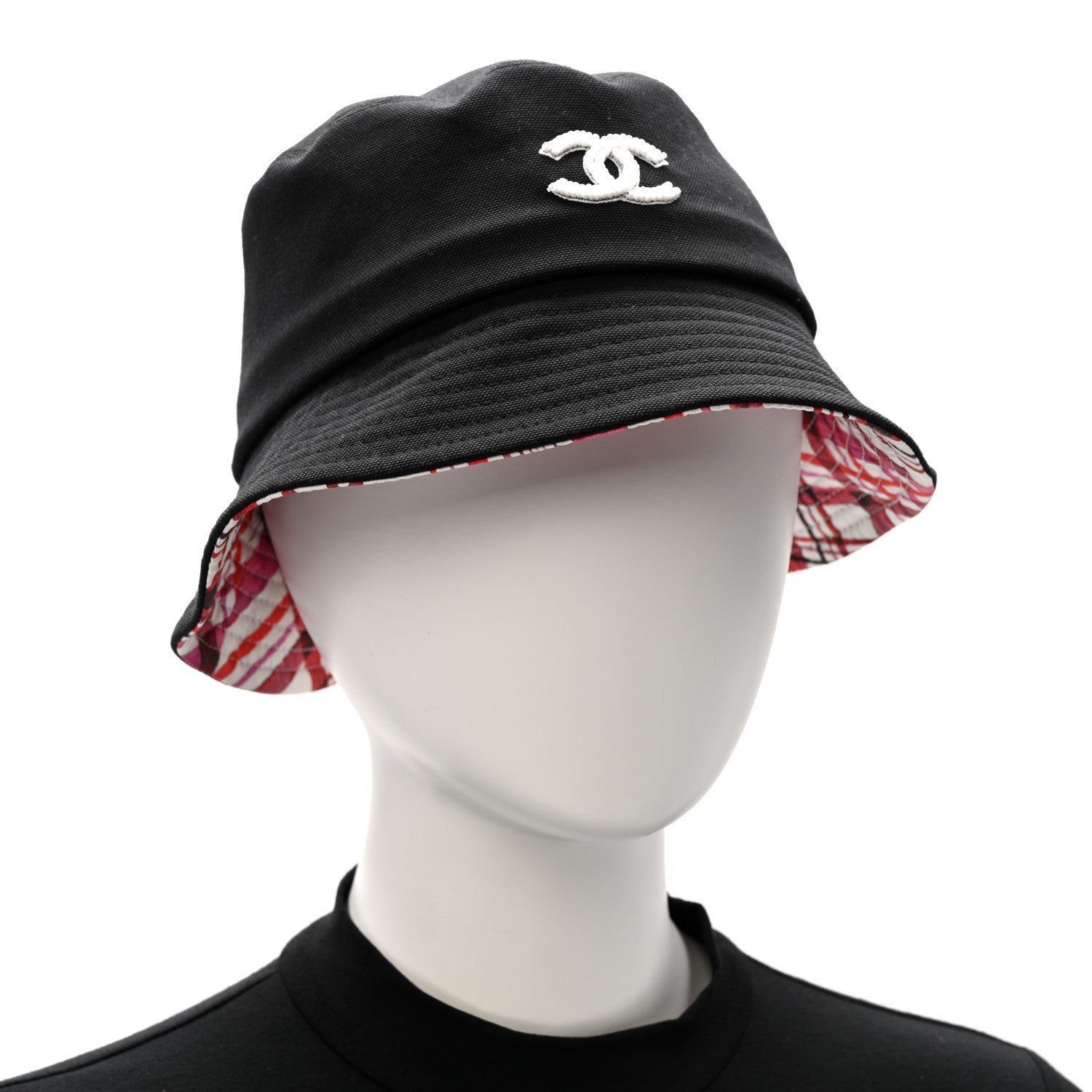 Chanel Cotton Pearl CC Bucket Hat S Black 1807540 – FASHIONPHILE