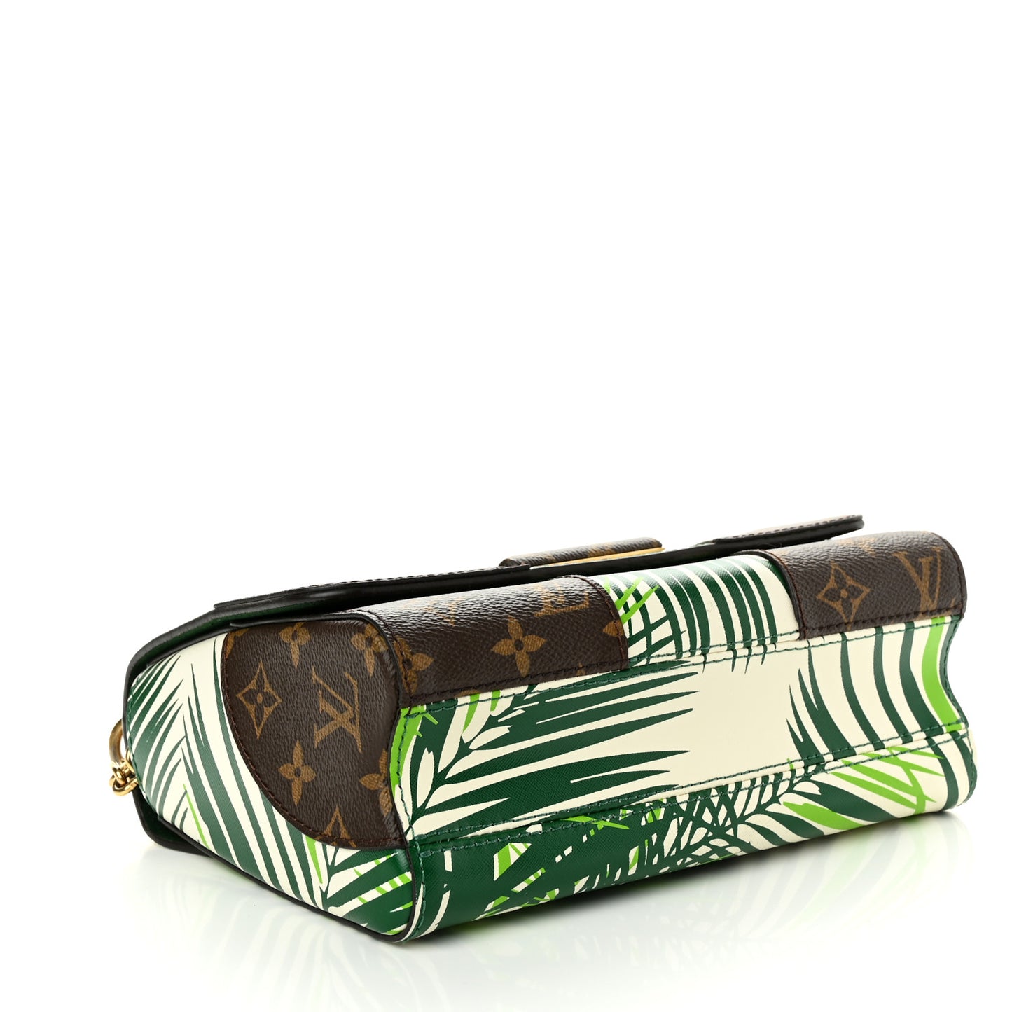 Monogram Palm Twist Shoulder Bag MM Vert White