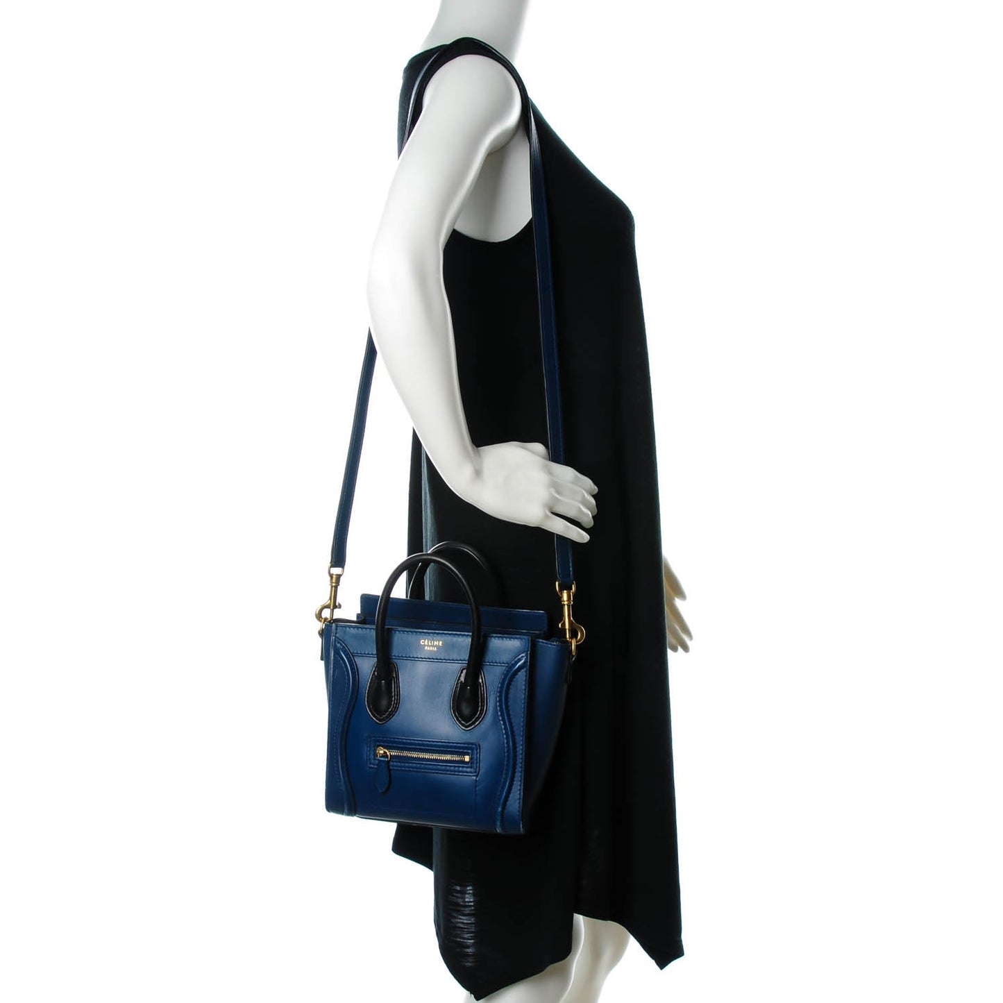 Smooth Calfskin Nano Luggage Ocean Blue