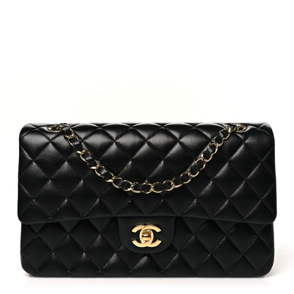 Chanel Lambskin Quilted Medium Double Flap Black 1 of 11