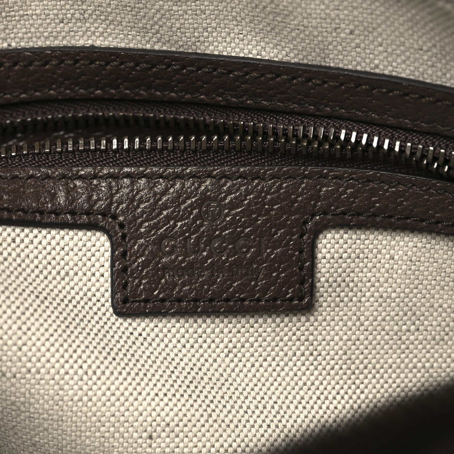 Gucci GG Supreme Monogram Textured Dollar Calfskin Web Ophidia Wristlet Shoulder Bag Beige Ebony New Acero 6 of 11