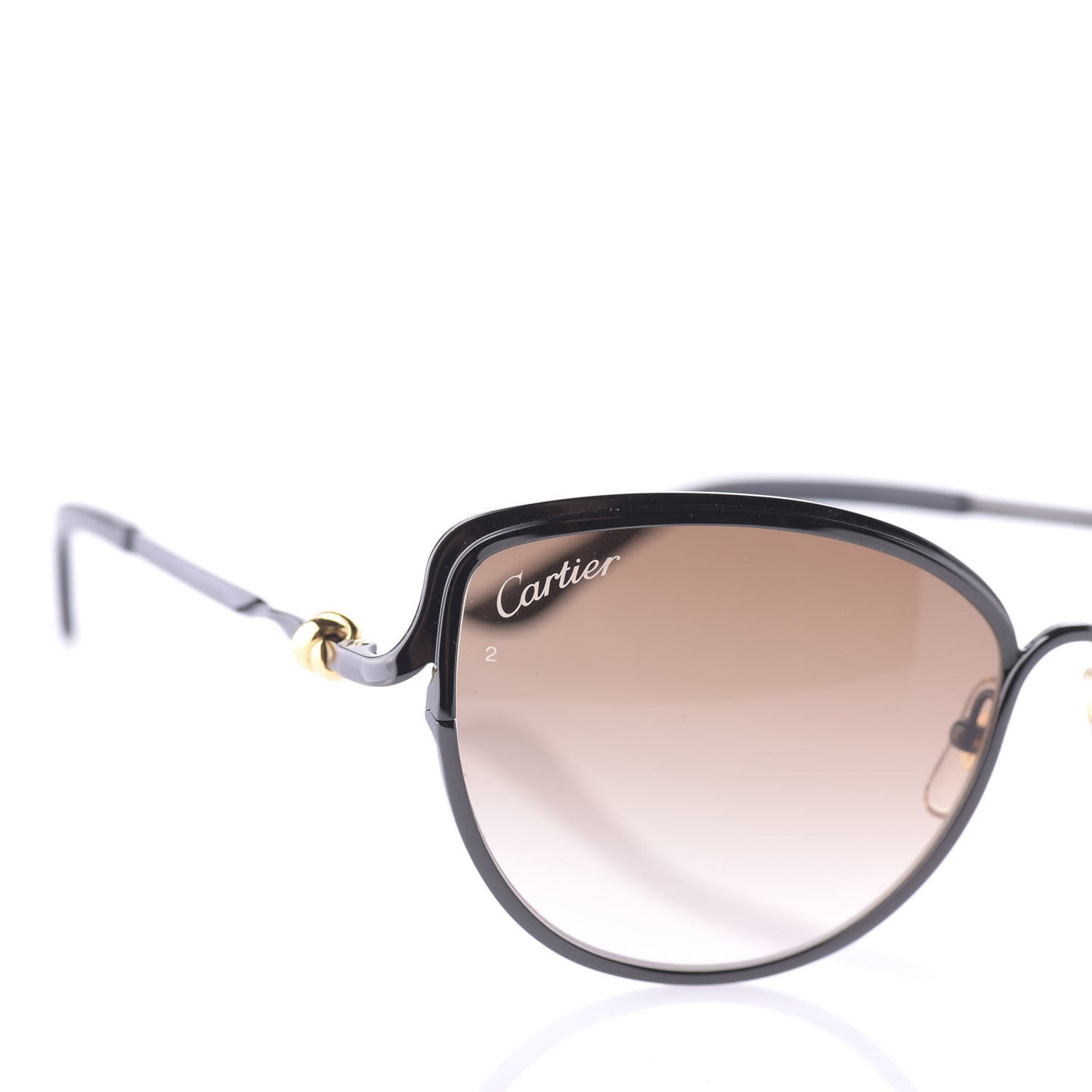 Metal Trinity Sunglasses CT0089S Black Brown