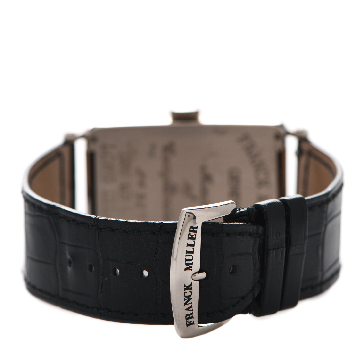 Franck Muller 18K White Gold Alligator 39mm Long Island Master Banker Lunar Automatic Watch 1250MBLDT 3 of 5