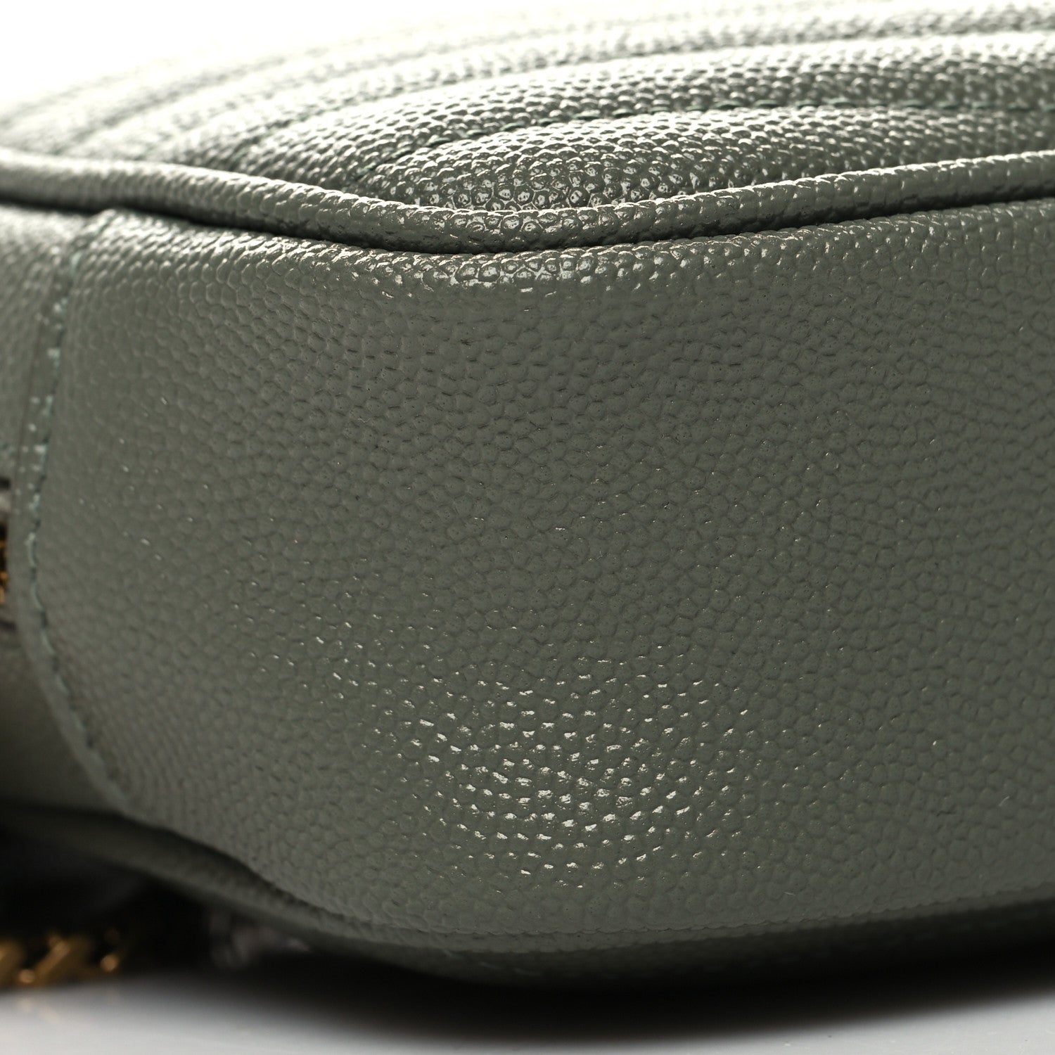 Saint Laurent Grain De Poudre Matelasse Monogram Mini Lou Camera Bag Light Sage 9 of 10
