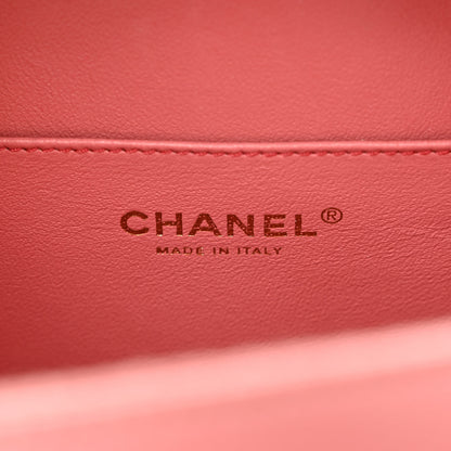 Chanel Caviar Quilted CC North South Filigree Vanity Case Pink 6 of 11