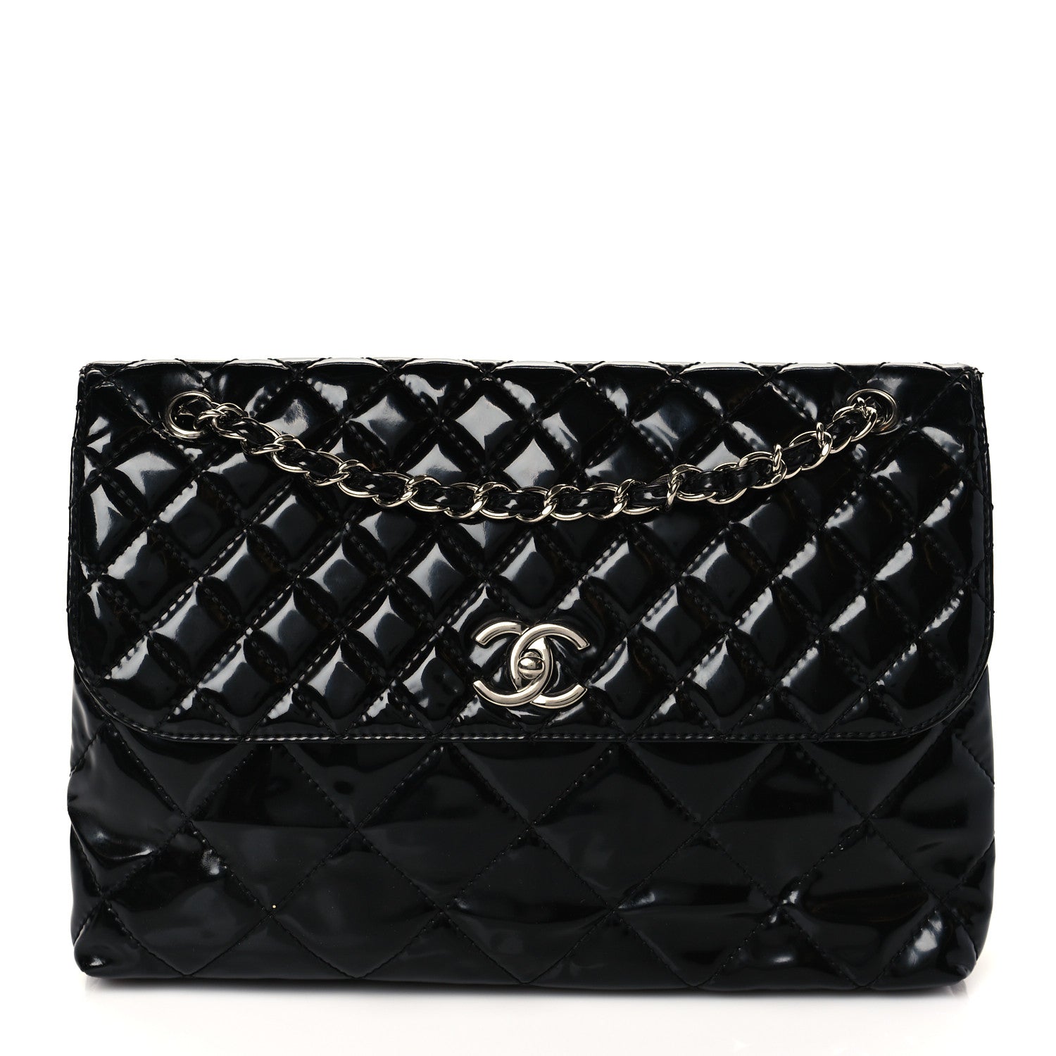 Chanel Vinyl Quilted In The Business Flap Bag Black 1 of 11