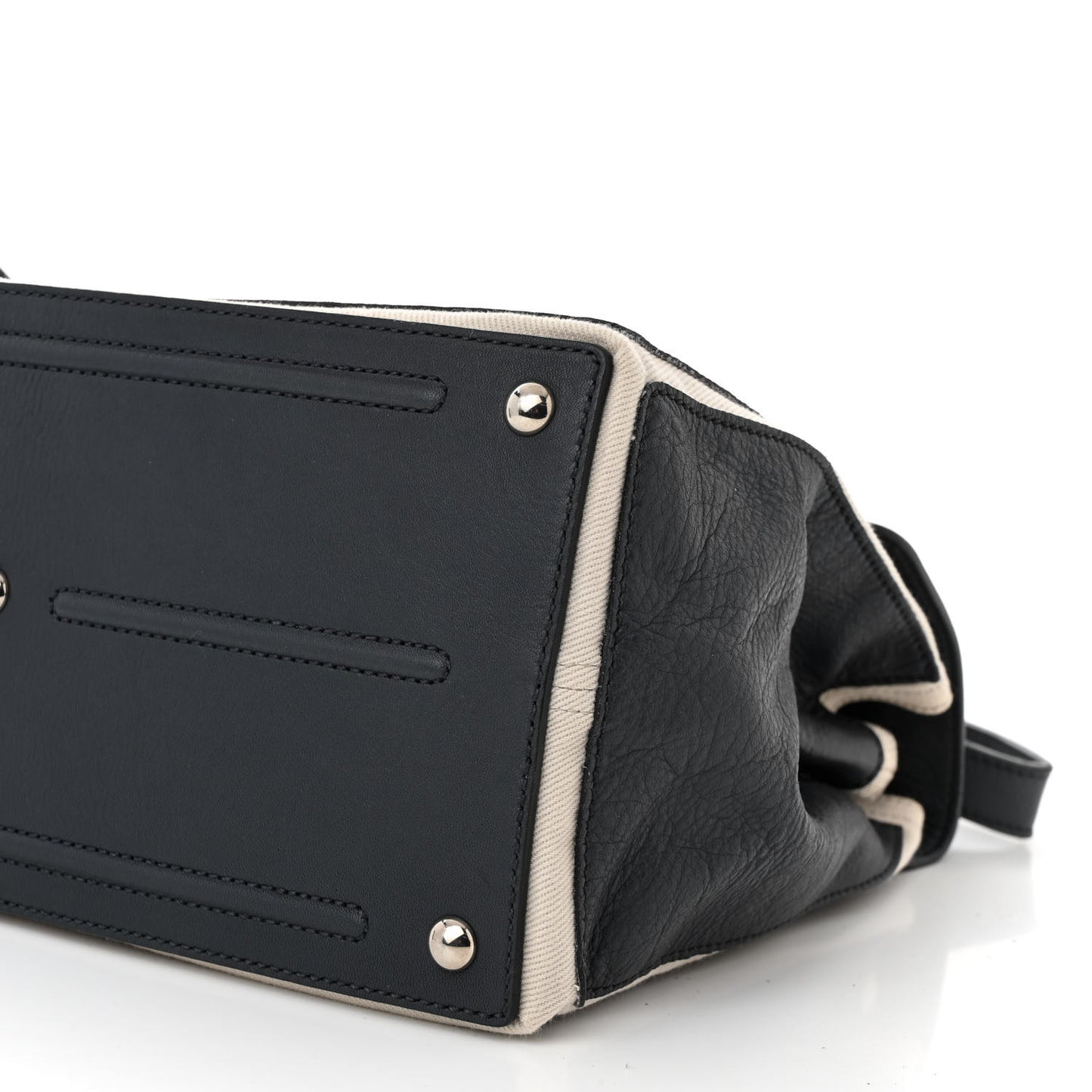 Calfskin Canvas Large Muse Two Grey