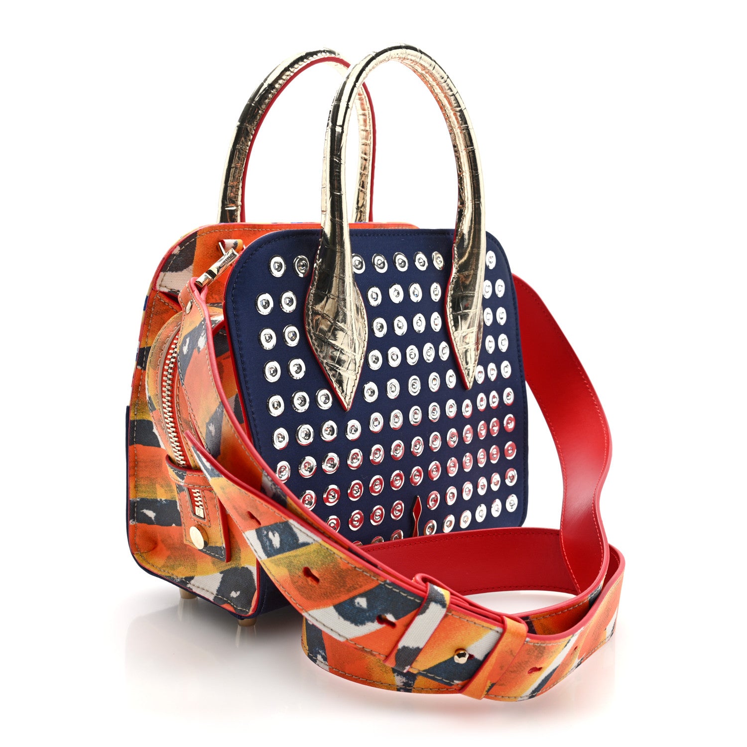 Christian Louboutin Crepe Satin Canvas Embroidered Gaagal Mini