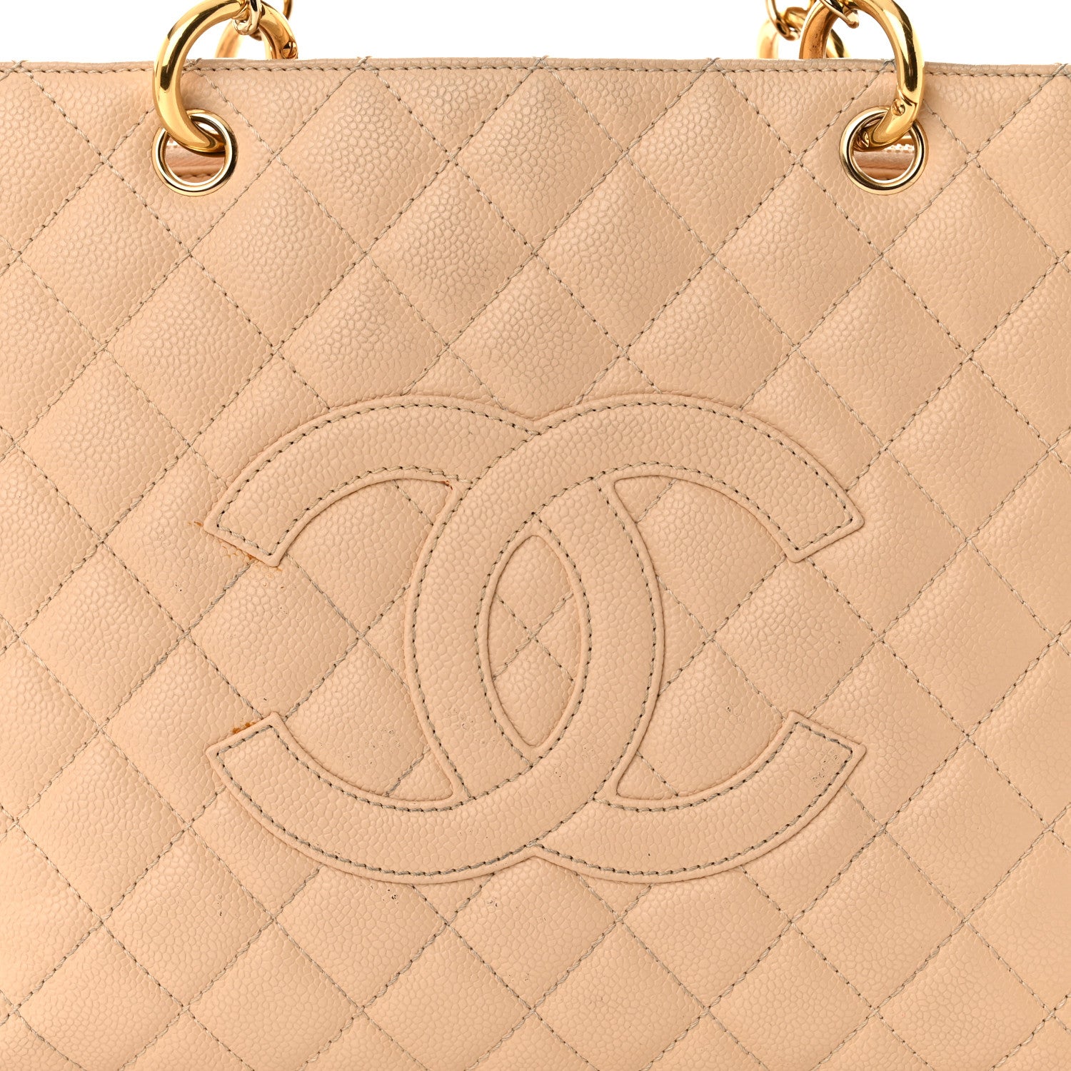 Chanel Caviar Quilted Grand Shopping Tote GST Beige 10 of 20