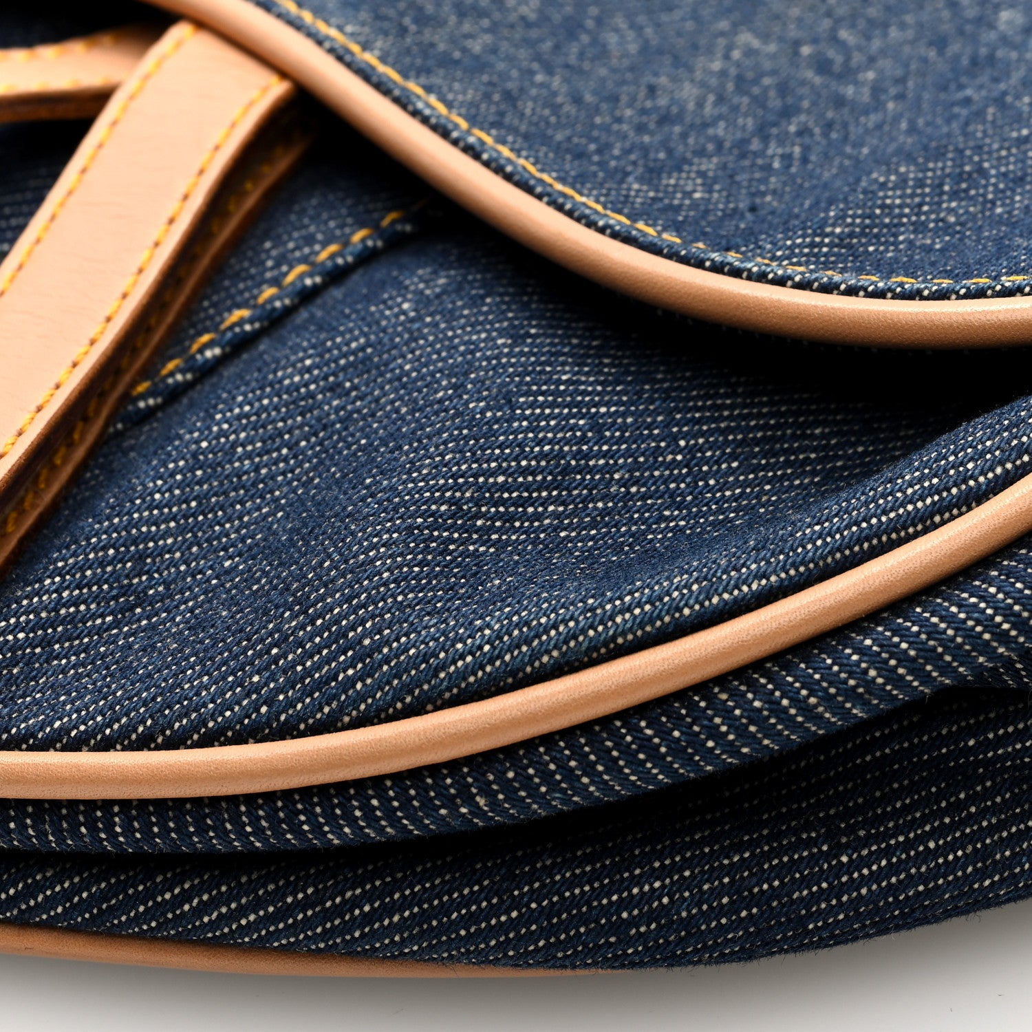 Christian Dior Denim Calfskin Saddle Bag Blue 10 of 10