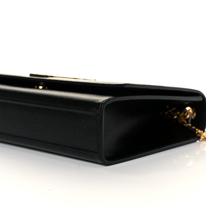 Saint Laurent Grain De Poudre Medium Classic Monogram Kate Satchel Black 8 of 8